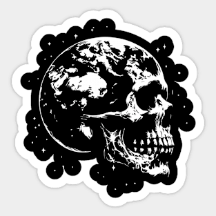 skull earth dying Sticker